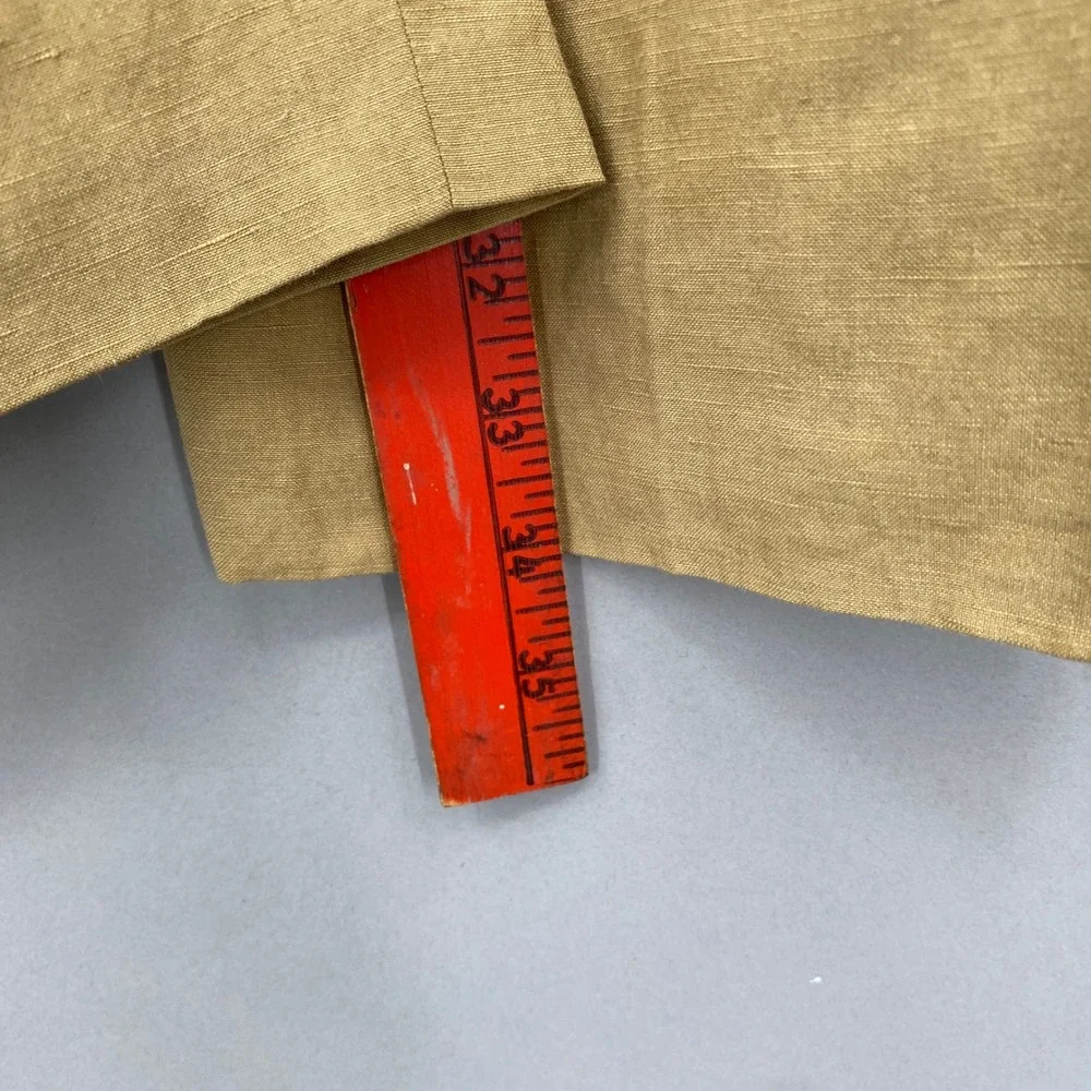 Polo Ralph Lauren Classics 2 Trousers Mens Size 30 X 34 Tan Linen Silk Pleated